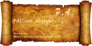 Pócsi Alinda névjegykártya